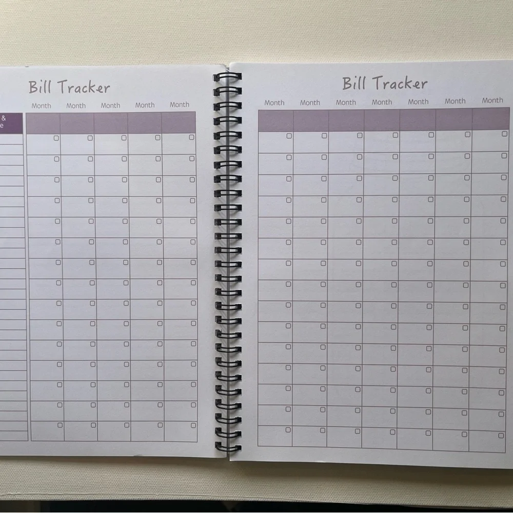 Lavender Budget Planner - Spiral-Bound Home Office Planner